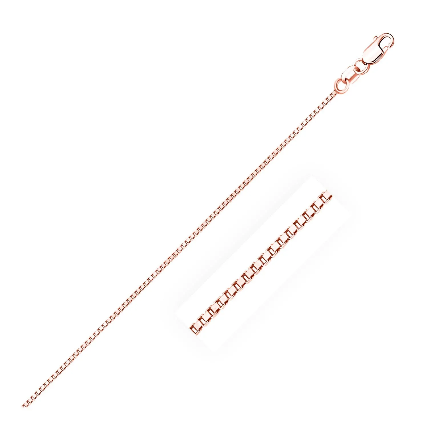 14k Rose Gold Classic Box Chain 0.8mm-rx57396-16