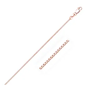 14k Rose Gold Classic Box Chain 0.8mm-rx57396-16