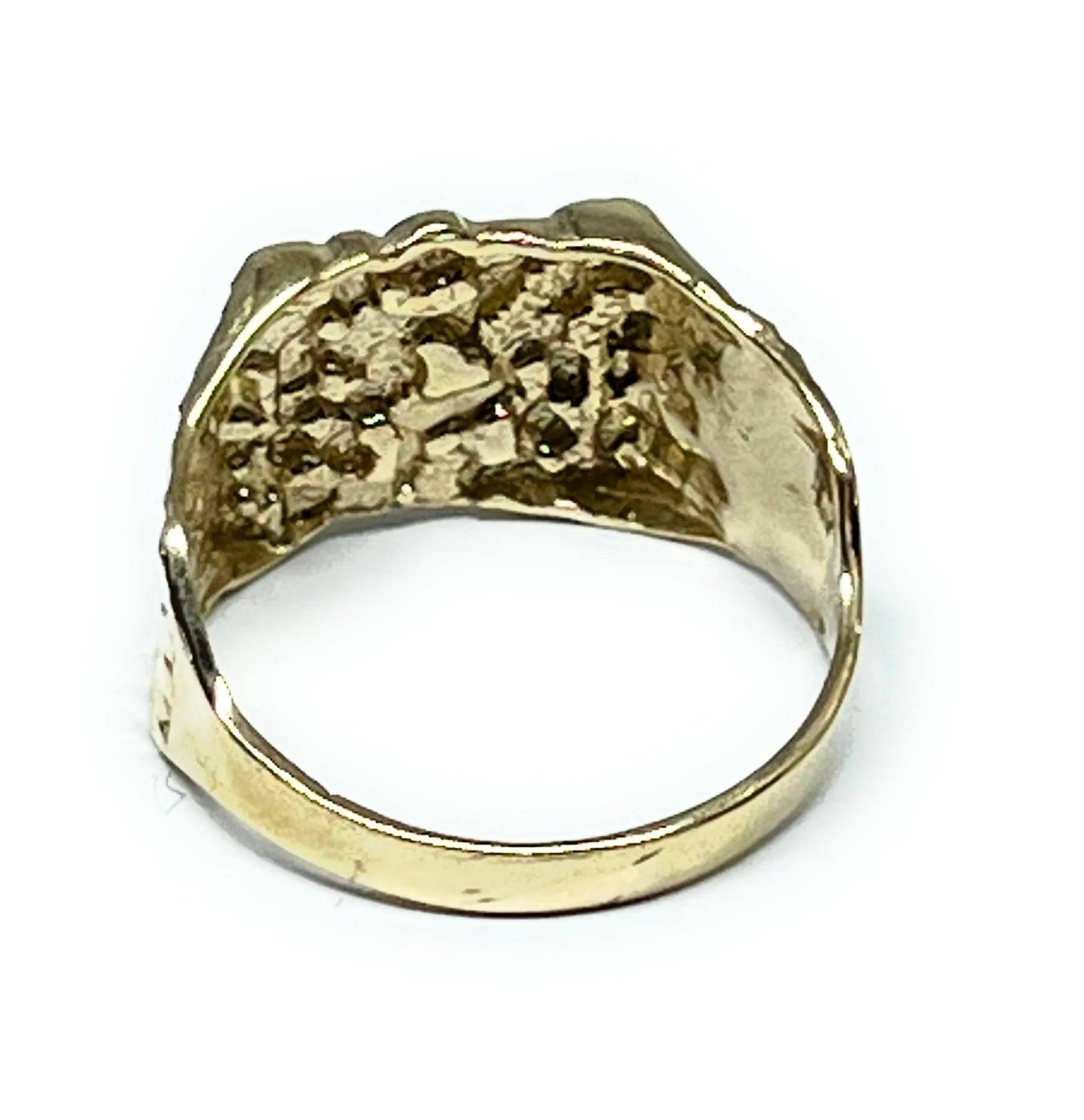 14k Solid Gold Yellow Classic Nugget Ring (MED,LG) (FC)