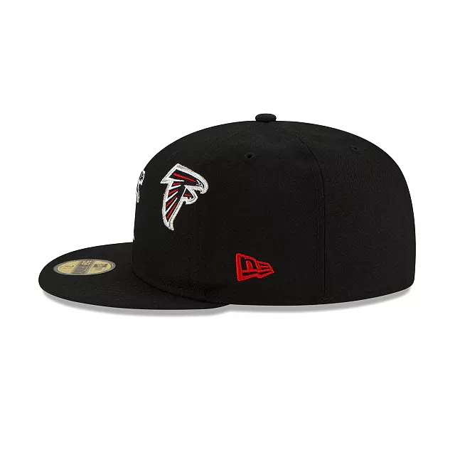 [60188510] Atlanta Falcons Just Don Black NFL 59FIFTY Men's Fitted Hat