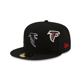 [60188510] Atlanta Falcons Just Don Black NFL 59FIFTY Men's Fitted Hat