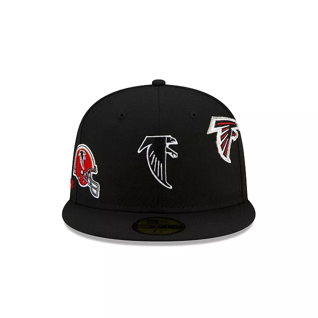 [60188510] Atlanta Falcons Just Don Black NFL 59FIFTY Men's Fitted Hat