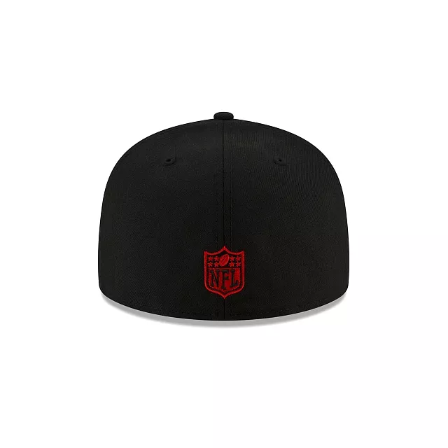 [60188510] Atlanta Falcons Just Don Black NFL 59FIFTY Men's Fitted Hat