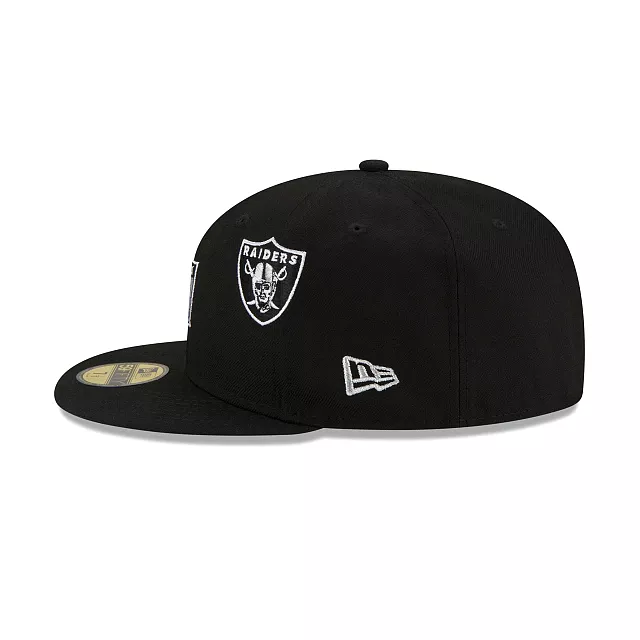 [60188515] Las Vegas Raiders Just Don Black NFL 59FIFTY Men's Fitted Hat