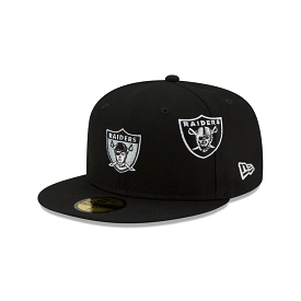 [60188515] Las Vegas Raiders Just Don Black NFL 59FIFTY Men's Fitted Hat