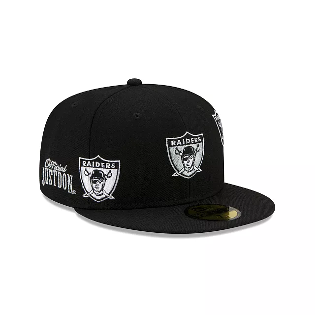 [60188515] Las Vegas Raiders Just Don Black NFL 59FIFTY Men's Fitted Hat