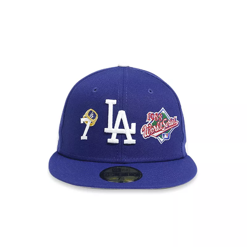 [60224545] Los Angeles Dodgers Count The Rings Blue MBL 59FIFTY Men's Fitted Hat