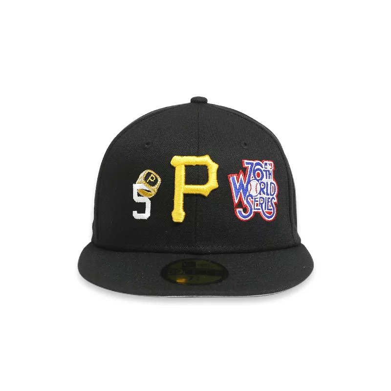 [60224556] Pittsburgh Pirates Count The Rings Blue MBL 59FIFTY Men's Fitted Hat