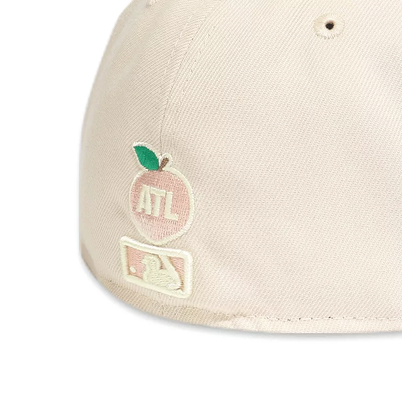 [60243838] Atlanta Braves 95 WS STATE FRUIT Peach 59FIFTY Men's Fitted Hat