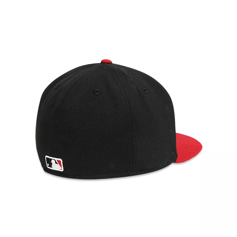 [70073584] Cincinnati Reds Black Men's Fitted Hat