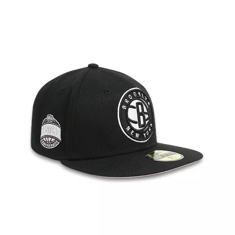 [70625155] Brooklyn Nets Eastern Conference Patch Black Men's Fitted Hats