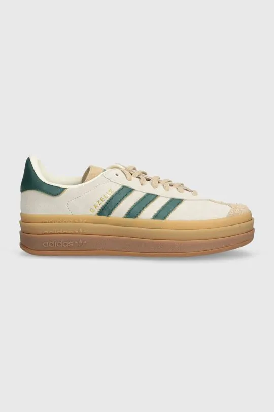 adidas Gazelle Bold Magic Beige Collegiate Green ID7056