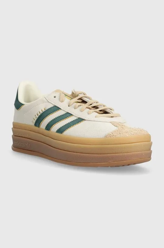 adidas Gazelle Bold Magic Beige Collegiate Green ID7056