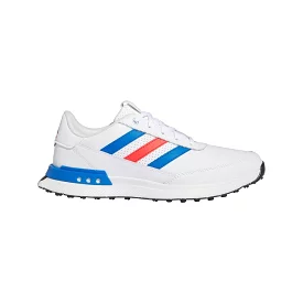 Adidas Men's S2G Spikeless Leather 24 Golf Shoes - White/Red/Blue