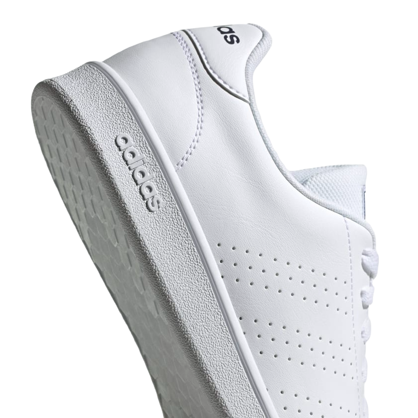 Adidas Mens White Advantage Base Casual Tennis Shoes