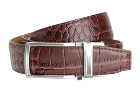 Alligator Coffee V2, 1 3/8 Strap, Dress Belt