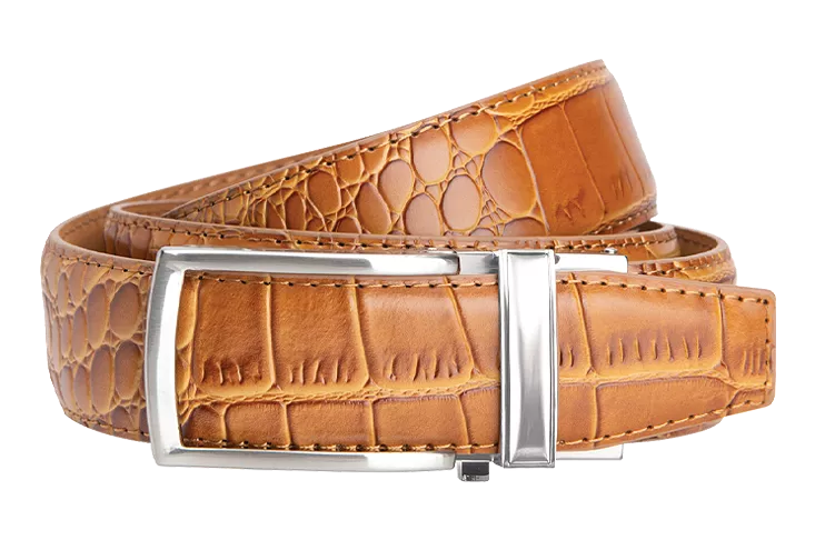 Alligator Tan V2, 1 3/8 Strap, Dress Belt