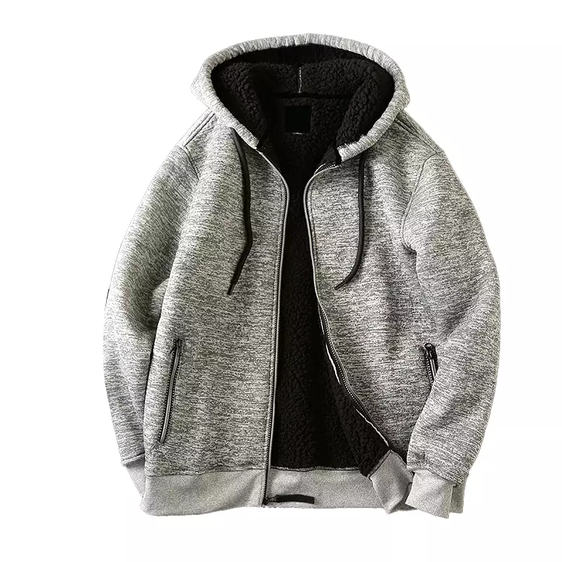 Autumn and winter mens Hoodie Plus fleece and thicken  sports hooded sweatshirt jacket