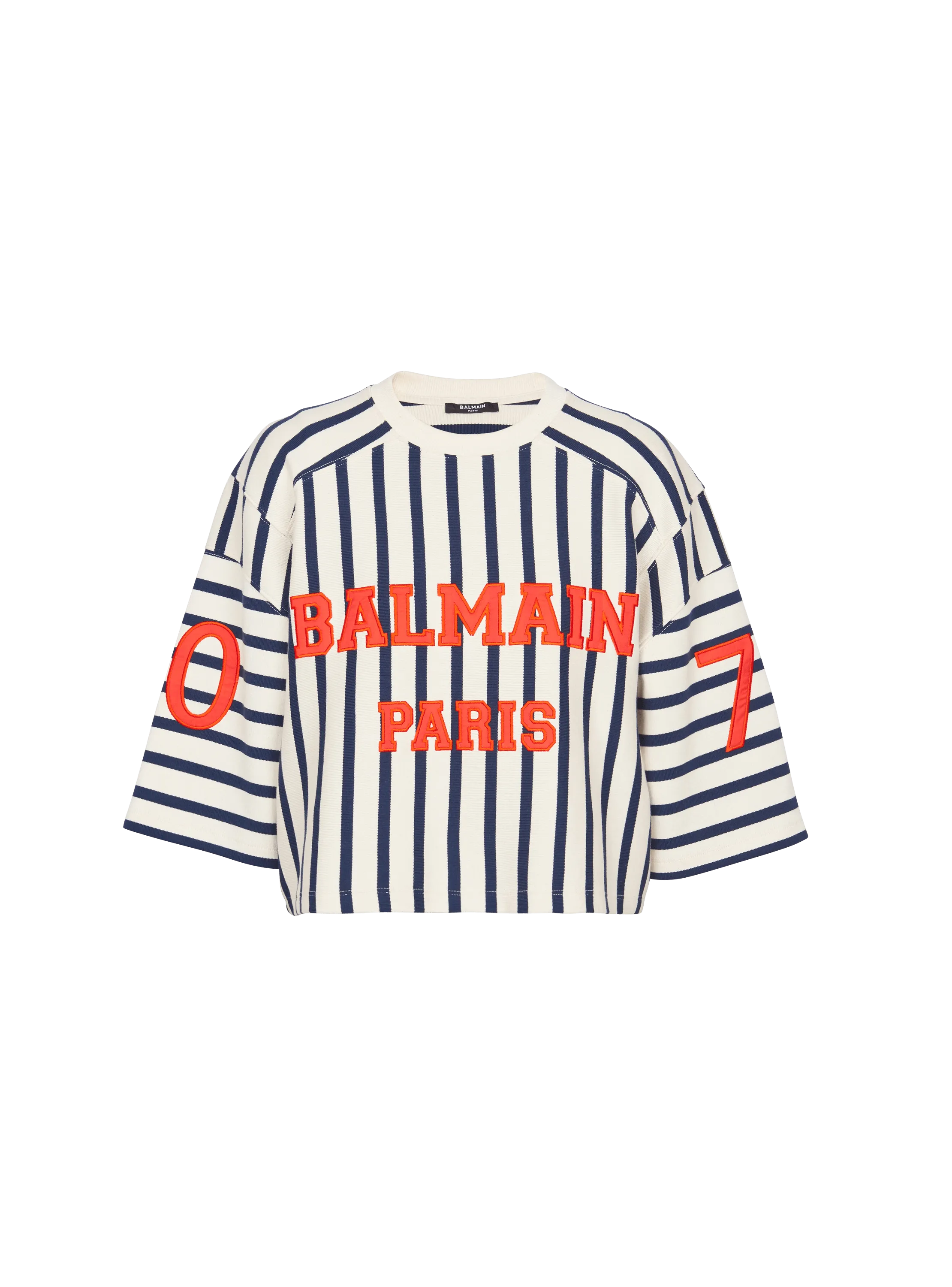 Balmain Baseball cropped T-Shirt