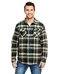 Burnside Quilted Flannel Jacket B8610 Khaki