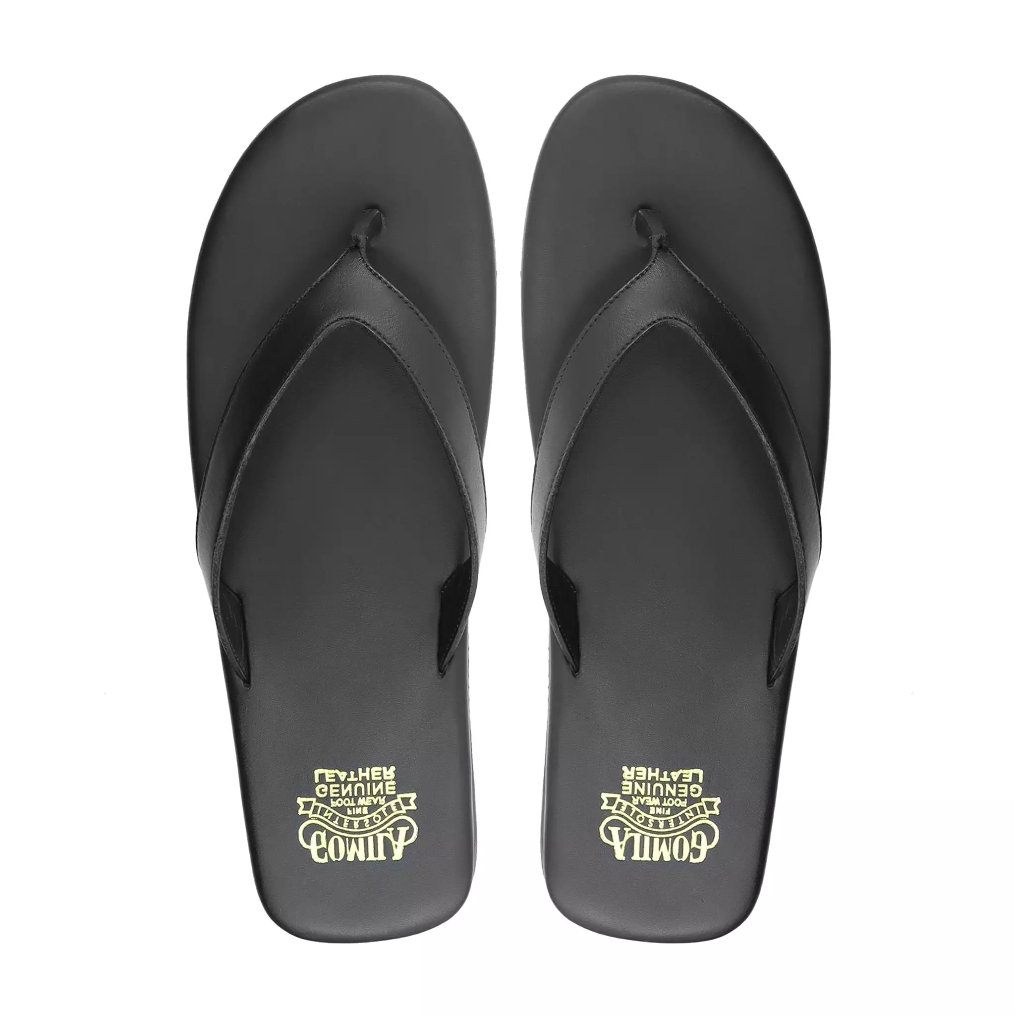 Butterbur - Men's Black Calf Leather Slipper