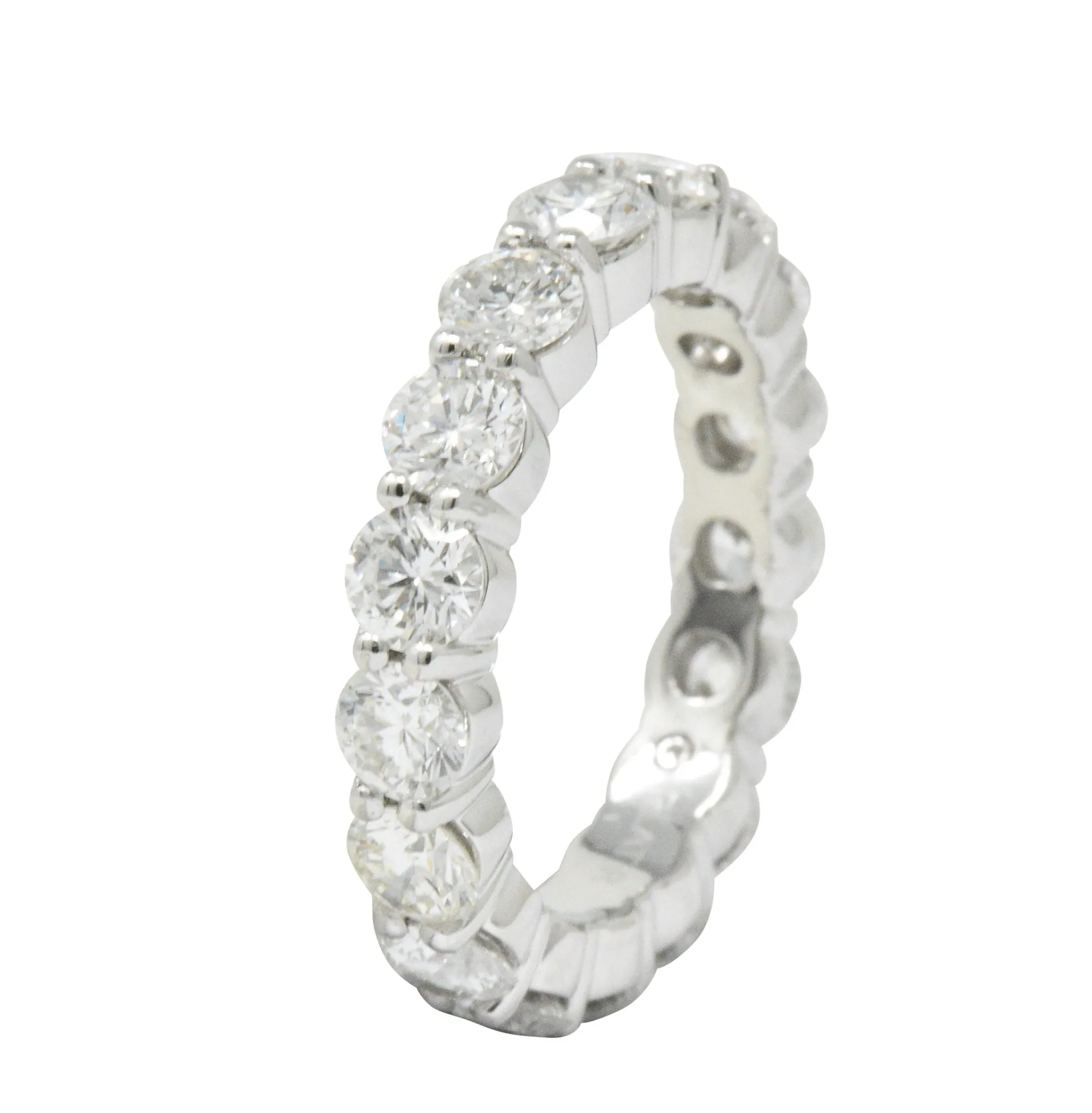 Classic 3.56 CTW Diamond Platinum Eternity Stacking Band Ring