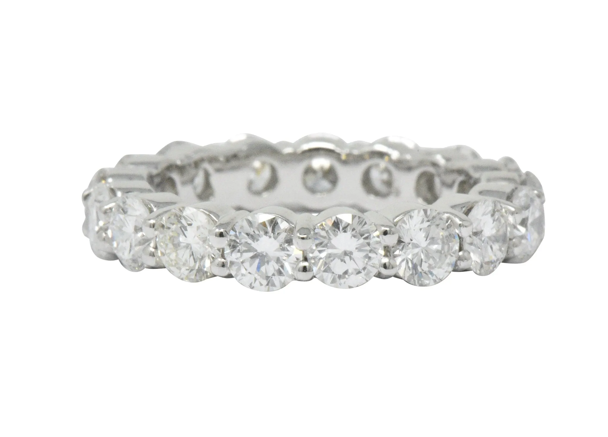 Classic 3.56 CTW Diamond Platinum Eternity Stacking Band Ring