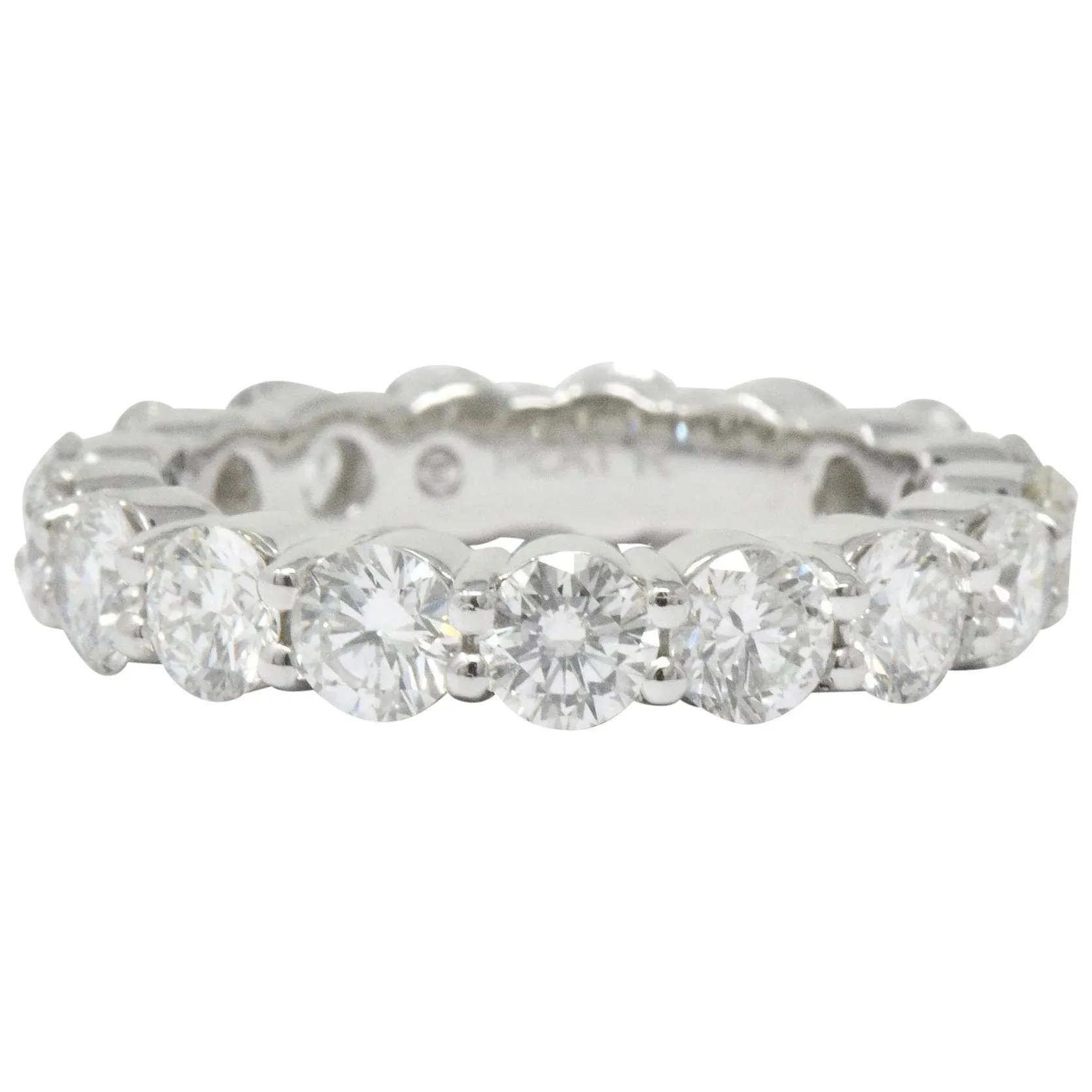 Classic 3.56 CTW Diamond Platinum Eternity Stacking Band Ring