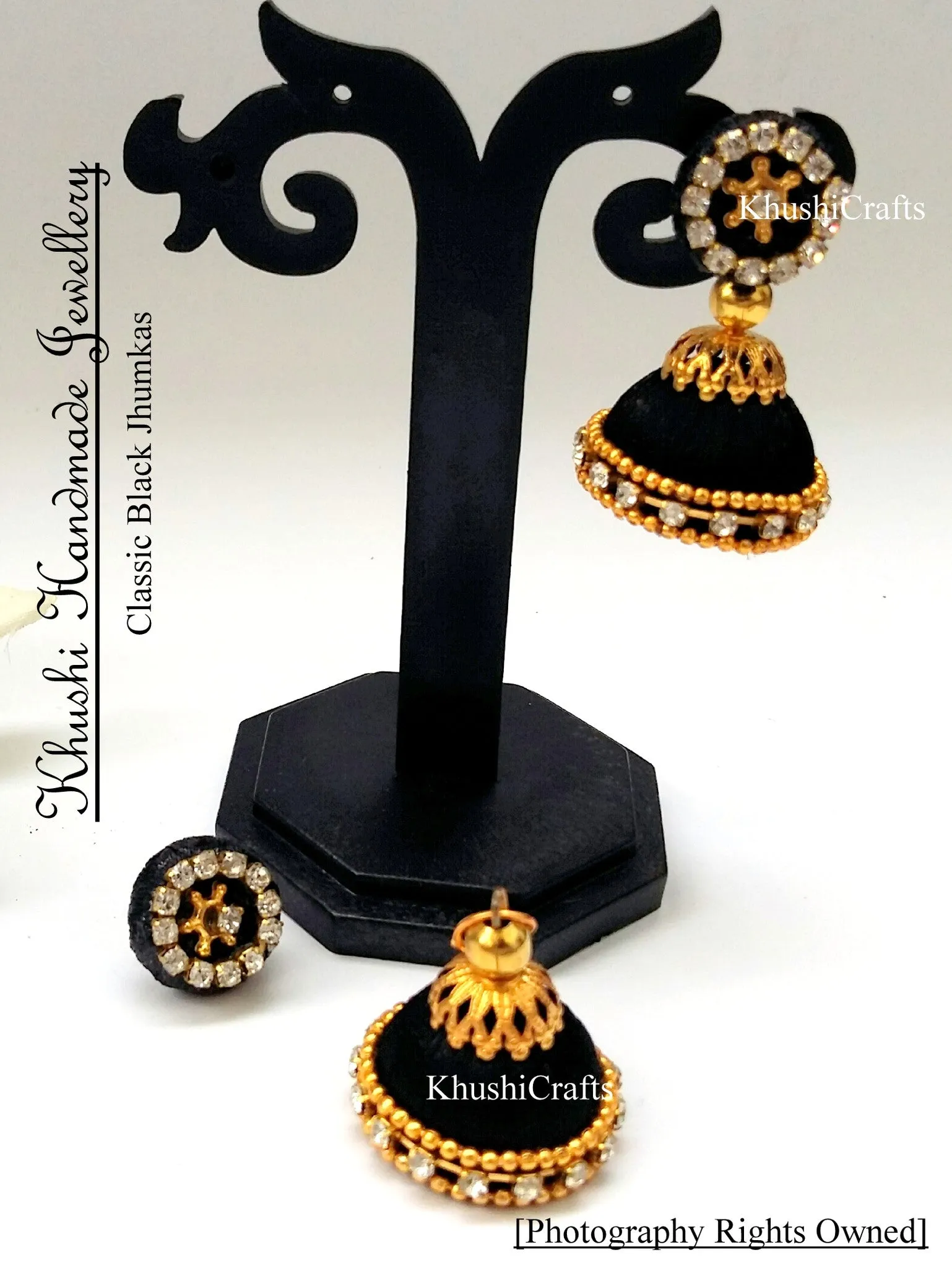 Classic Black Jhumkas