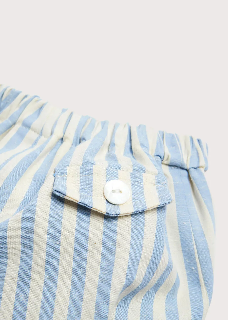 Classic Striped Bloomer in Sky Blue (0mths-2yrs)