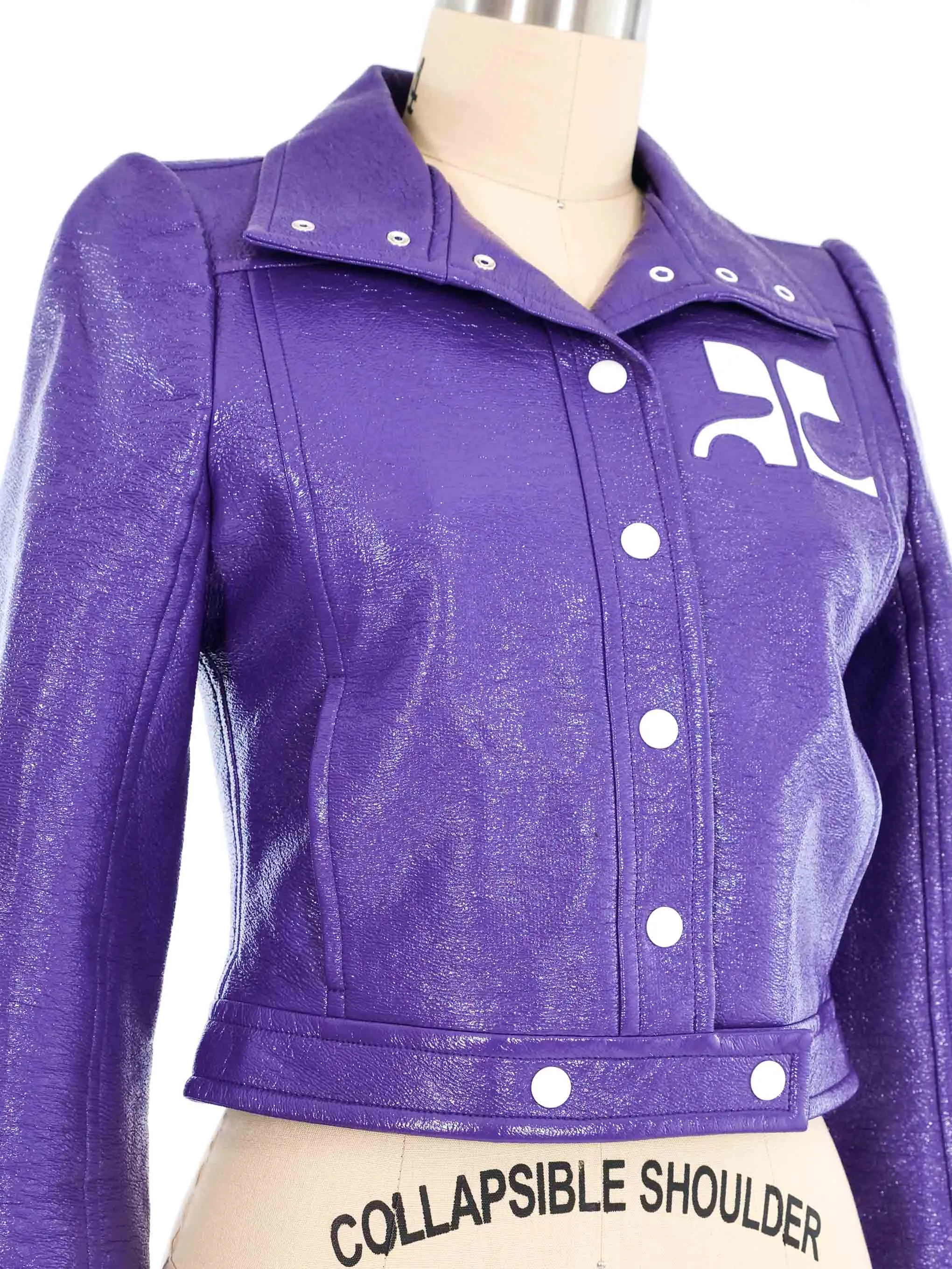 Courreges Purple Vinyl Jacket