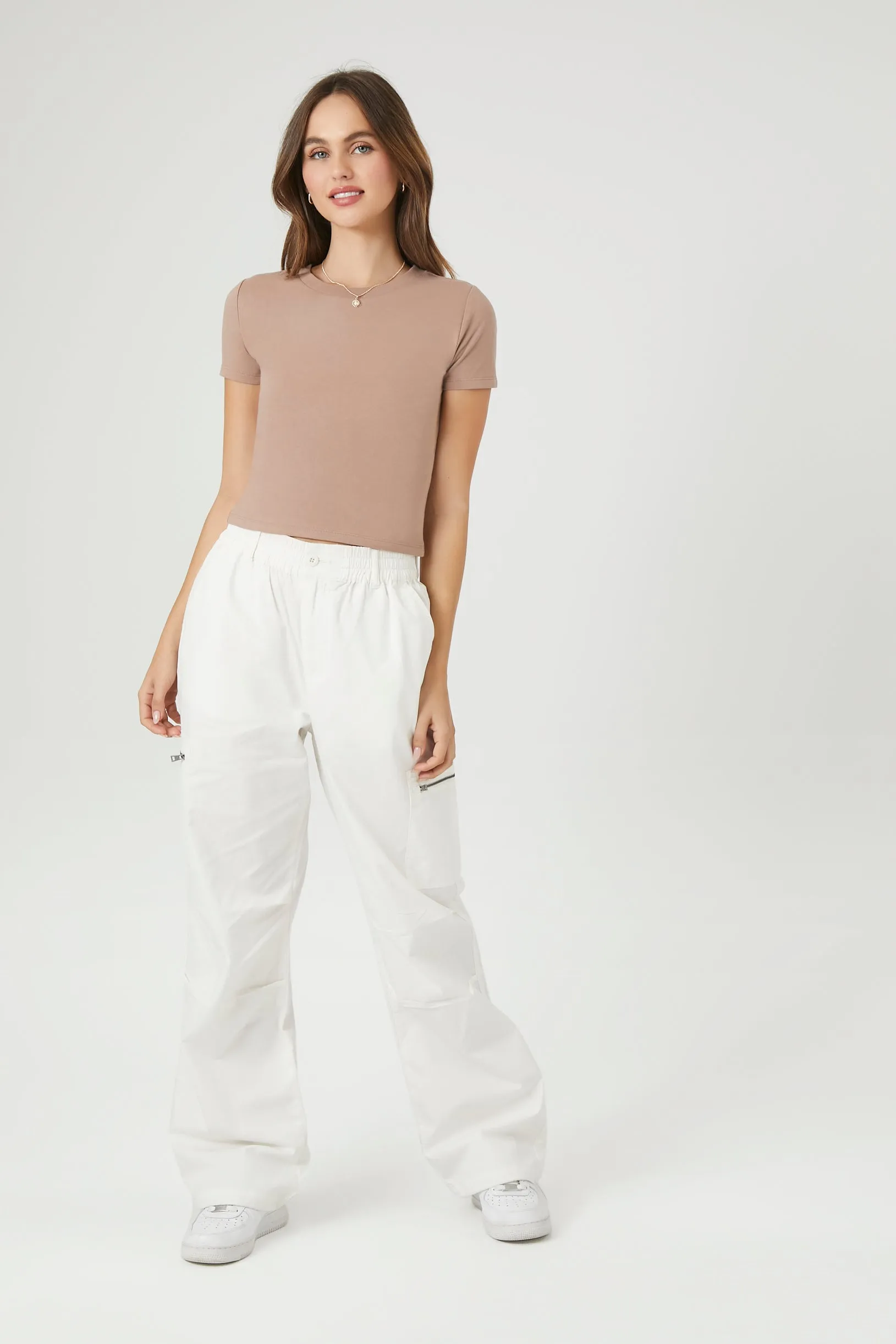 Crew Neck Cropped Tee