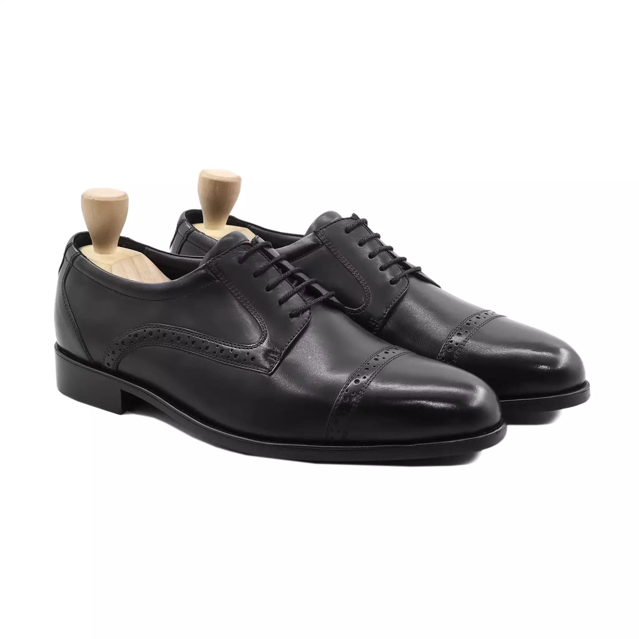 Crispin - Men's Black Calf Leather Derby Shoe