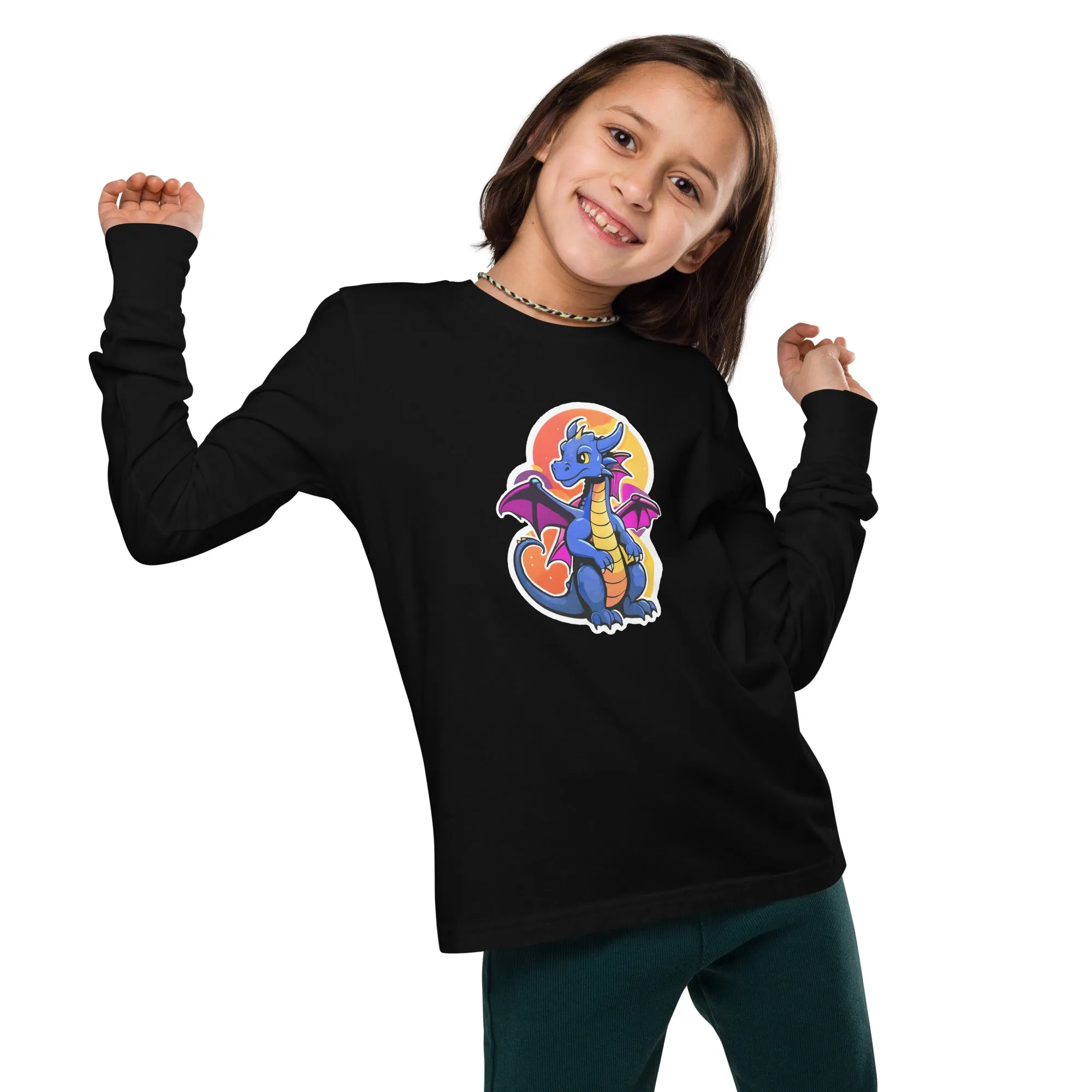 Cute Dragon Youth Long Sleeve Tee