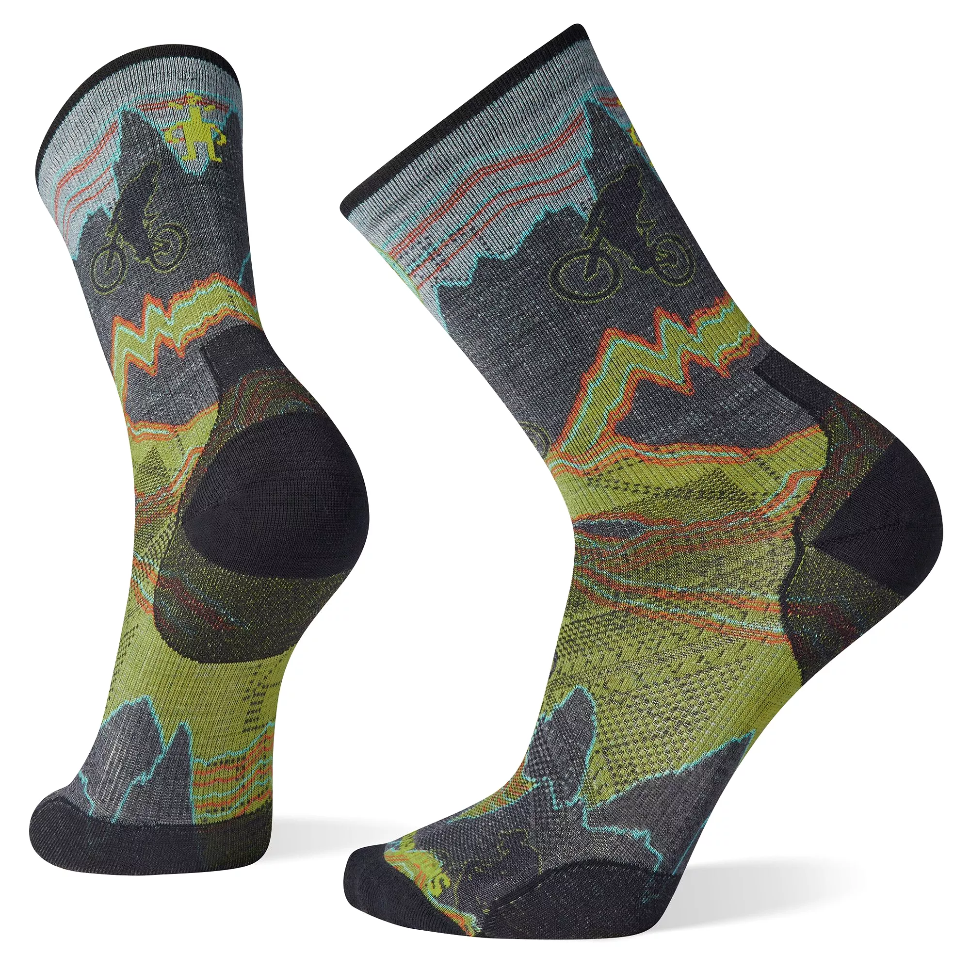 Cycle Zero Cushion Print Crew Sock Men's