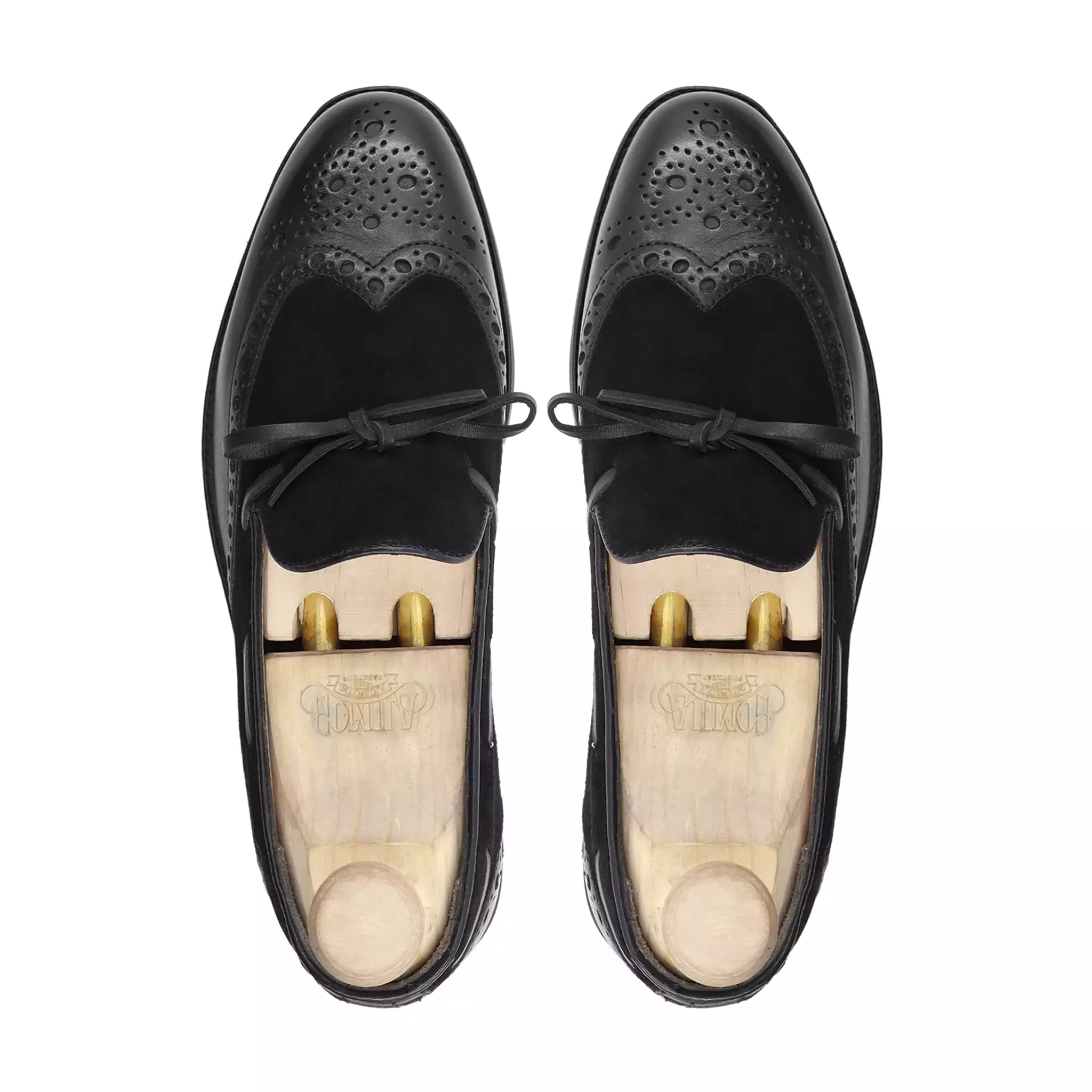 Dubnion - Men's Black Calf Leather And Kid Suede Loafer