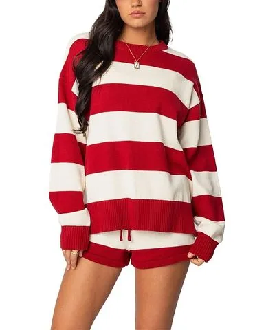 Edikted Riley Oversized Striped Sweater