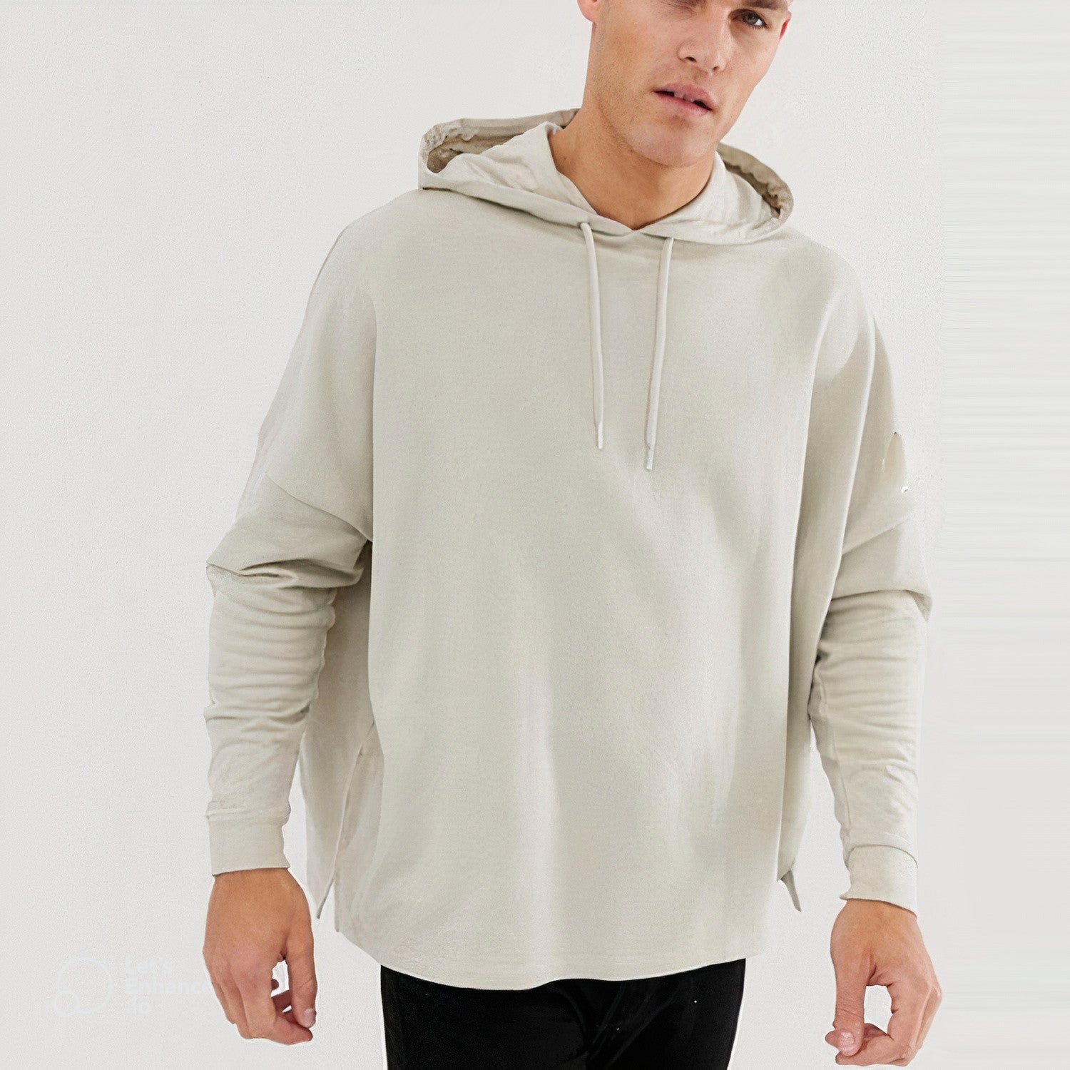 E+L Tech Mens Money Maker Mens Interlock Pullover Hoodie - PUTTY