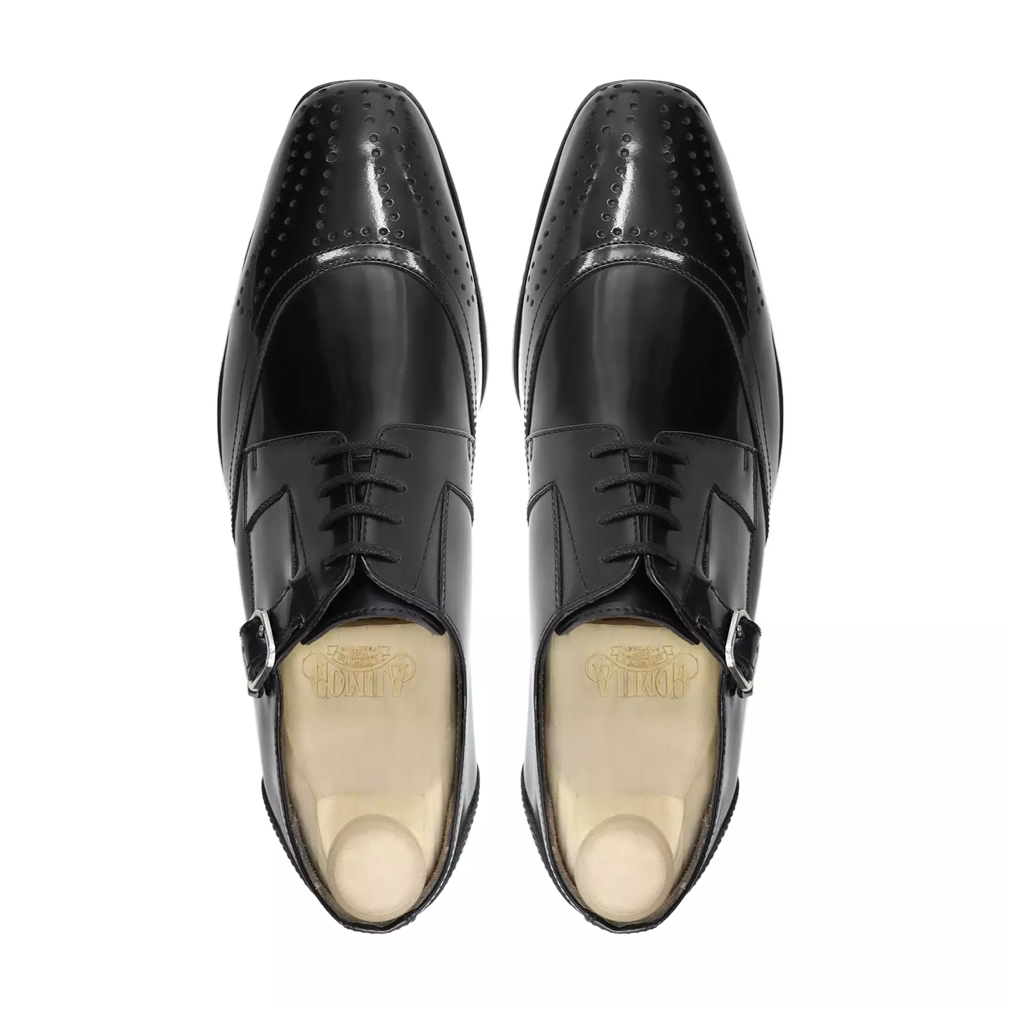 Elverum - Men's Black Box Leather High Shine Derby Shoe