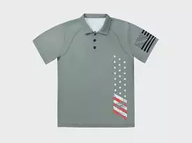 FitVille Men's Patriotic Stretch Golf Polo Shirt