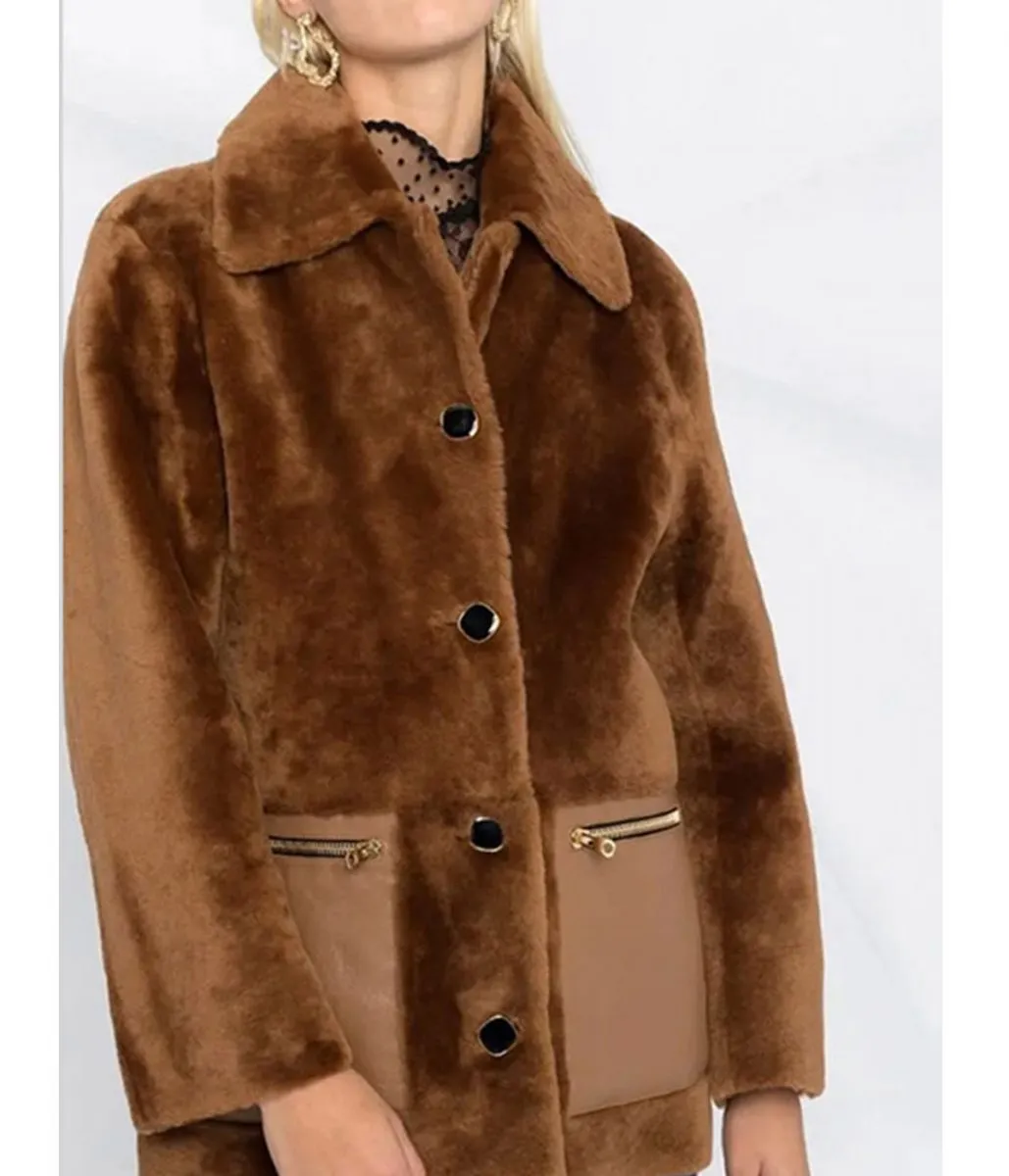 Hawkeye Florence Pugh Fur Brown Coat