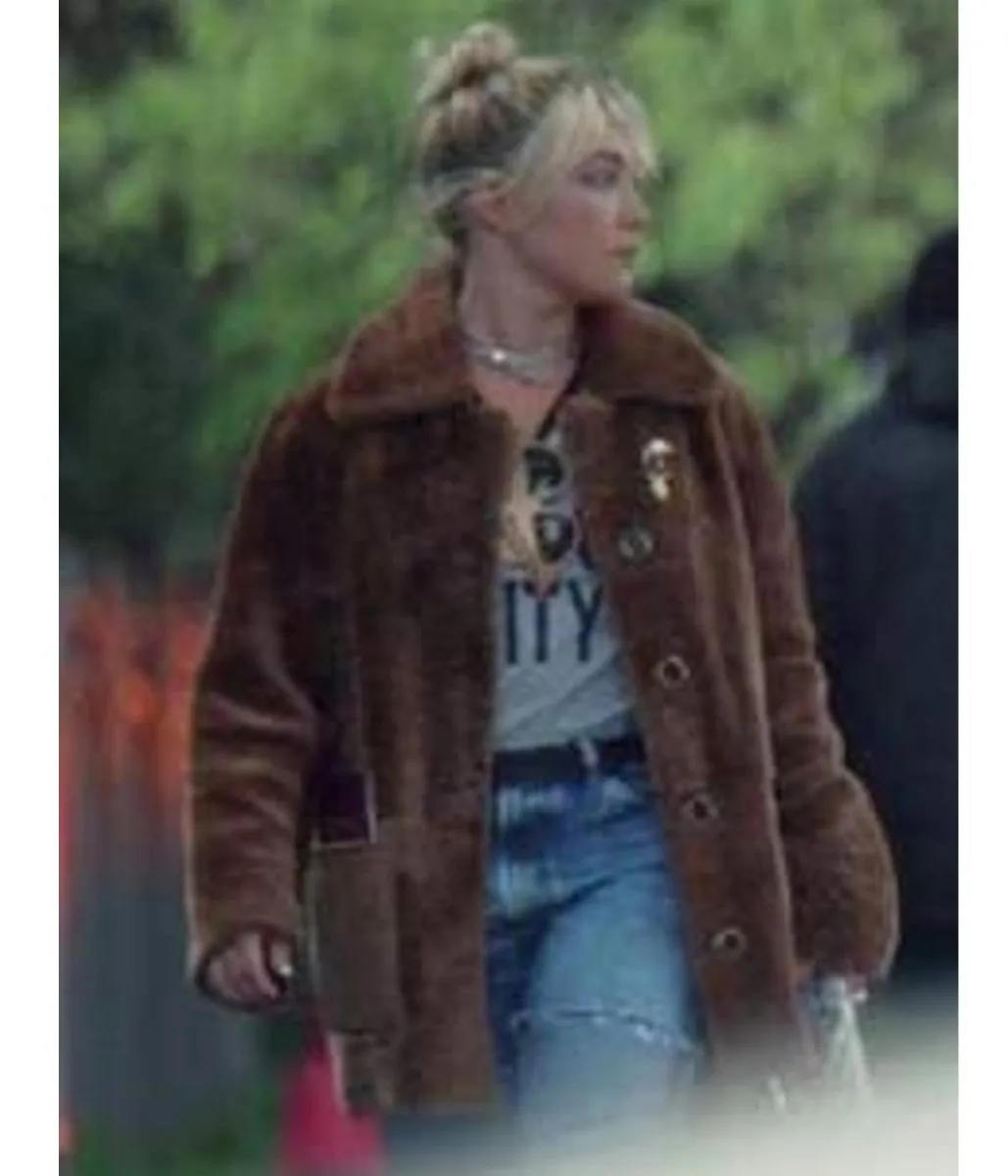 Hawkeye Florence Pugh Fur Brown Coat