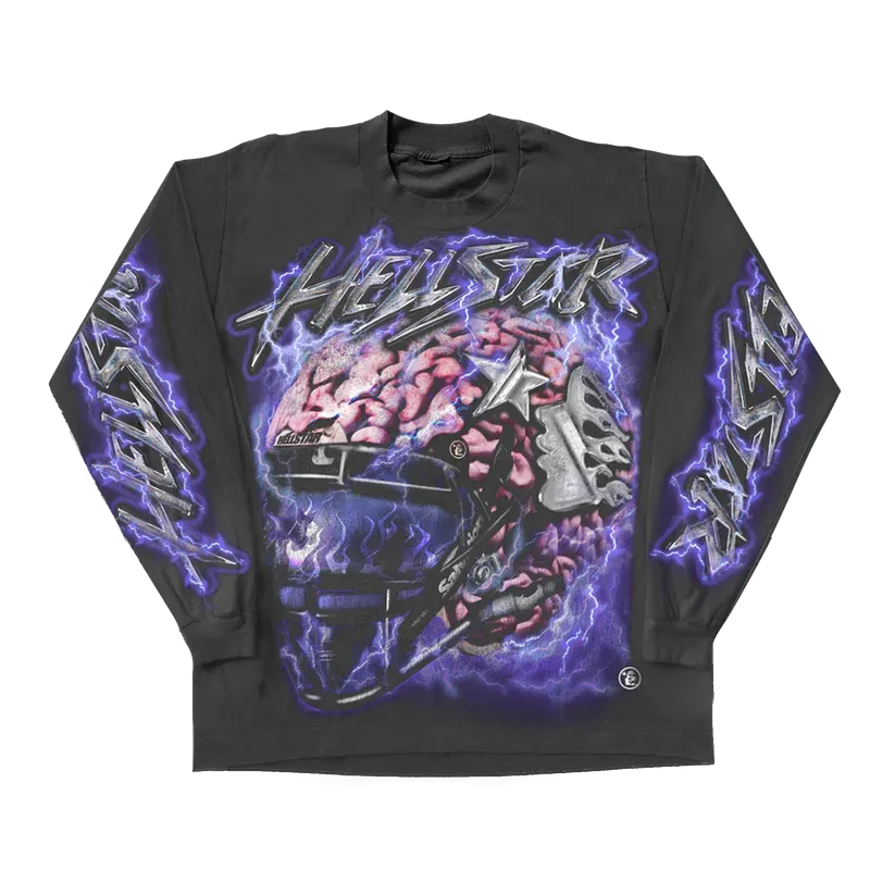 Hellstar Powered By The Star Long Sleeve Tee Black