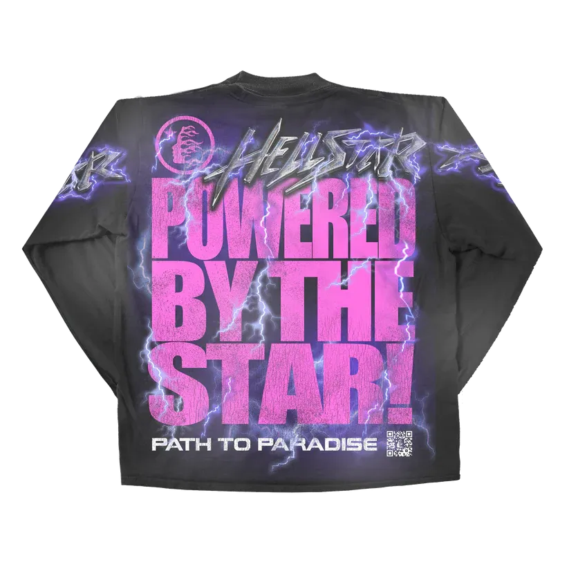 Hellstar Powered By The Star Long Sleeve Tee Black