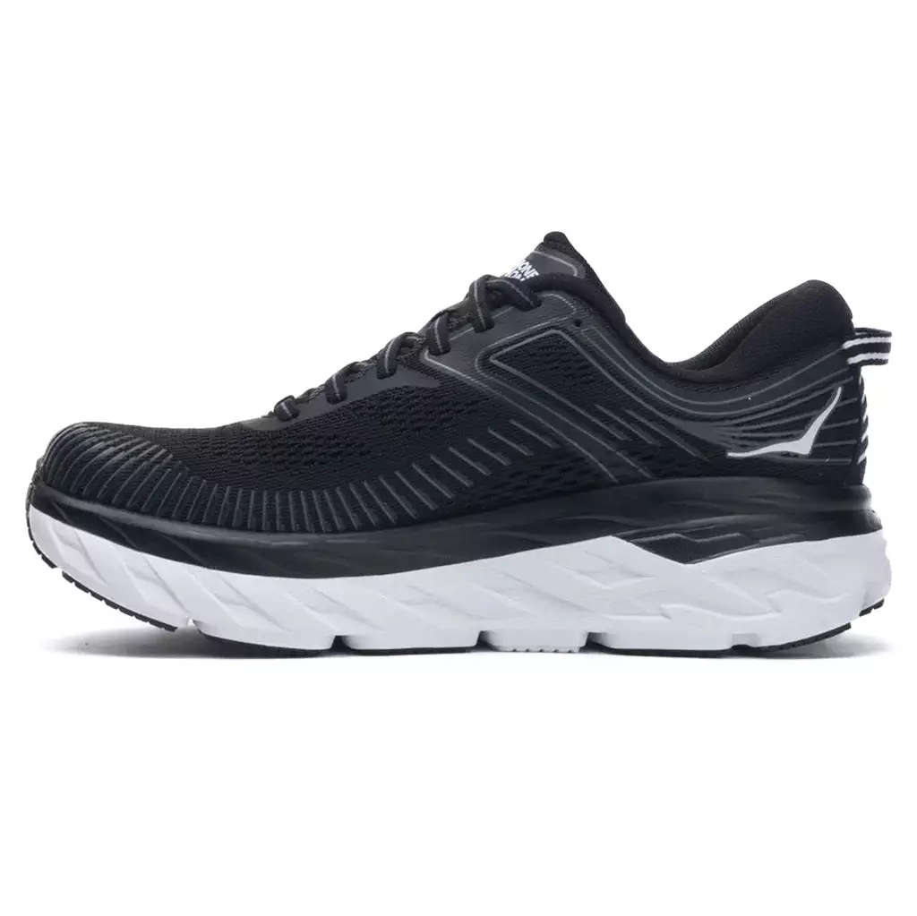 Hoka One One Mens Trainers Bondi 7 Lace-Up Low-Top Running Sneakers Mesh - UK 8.5