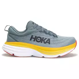 Hoka One One Mens Trainers Bondi 8 Lace-Up Low-Top Running Sneakers Textile - UK 10