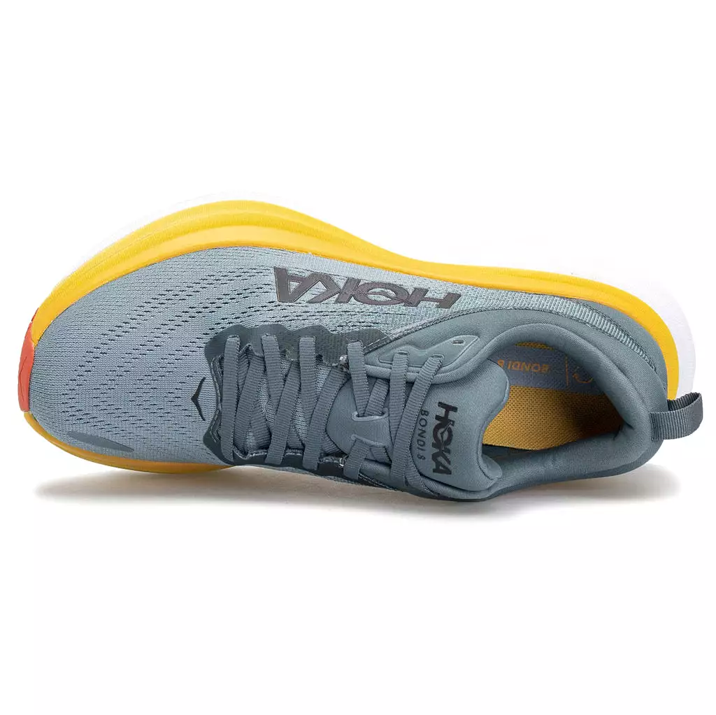 Hoka One One Mens Trainers Bondi 8 Lace-Up Low-Top Running Sneakers Textile - UK 10