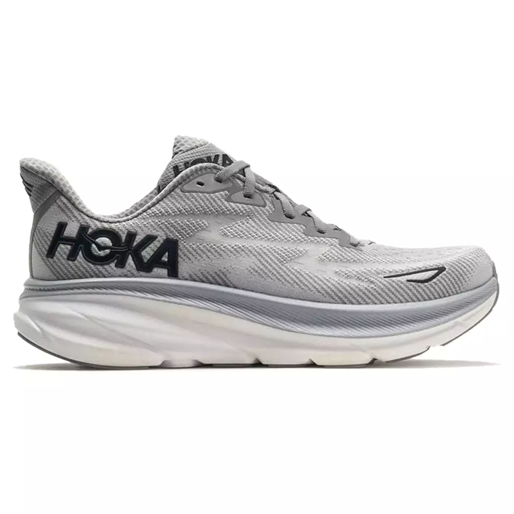 Hoka One One Mens Trainers Clifton 9 Casual Lace-Up Low-Top Running Textile - UK 9