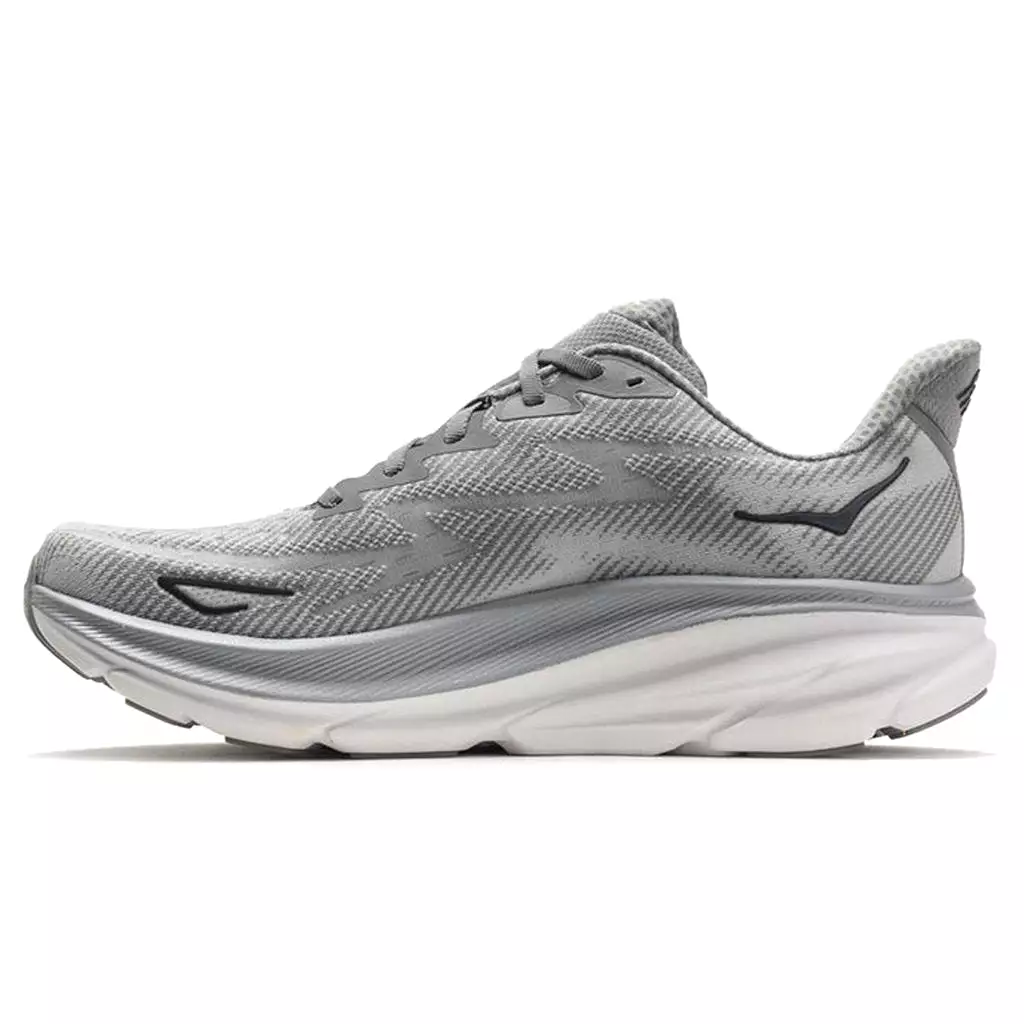 Hoka One One Mens Trainers Clifton 9 Casual Lace-Up Low-Top Running Textile - UK 9