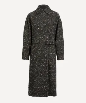 Horria Mottled Wool-Blend Coat